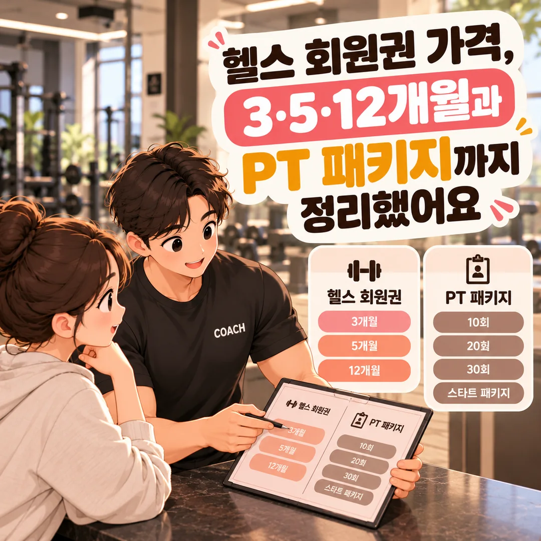 [구의사거리헬스장] 헬스 회원권 가격, 3·5·12개월과 PT 패키지까지 정리했어요